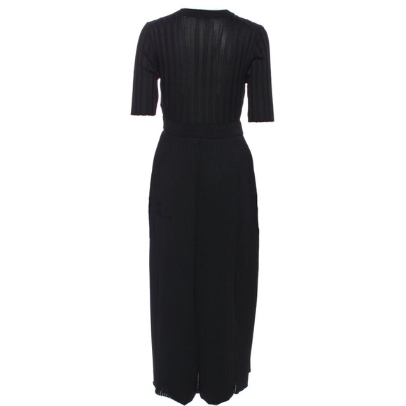 CÉLINE BLACK RIBBED MIDI DRESS SIZE XS PHOEBE PHILO - Picture 4 of 8